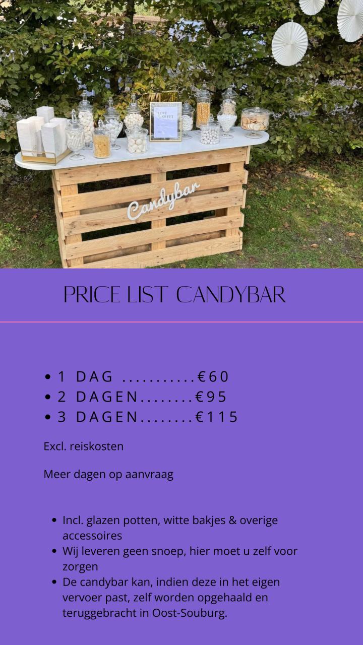 Candybar te huur
