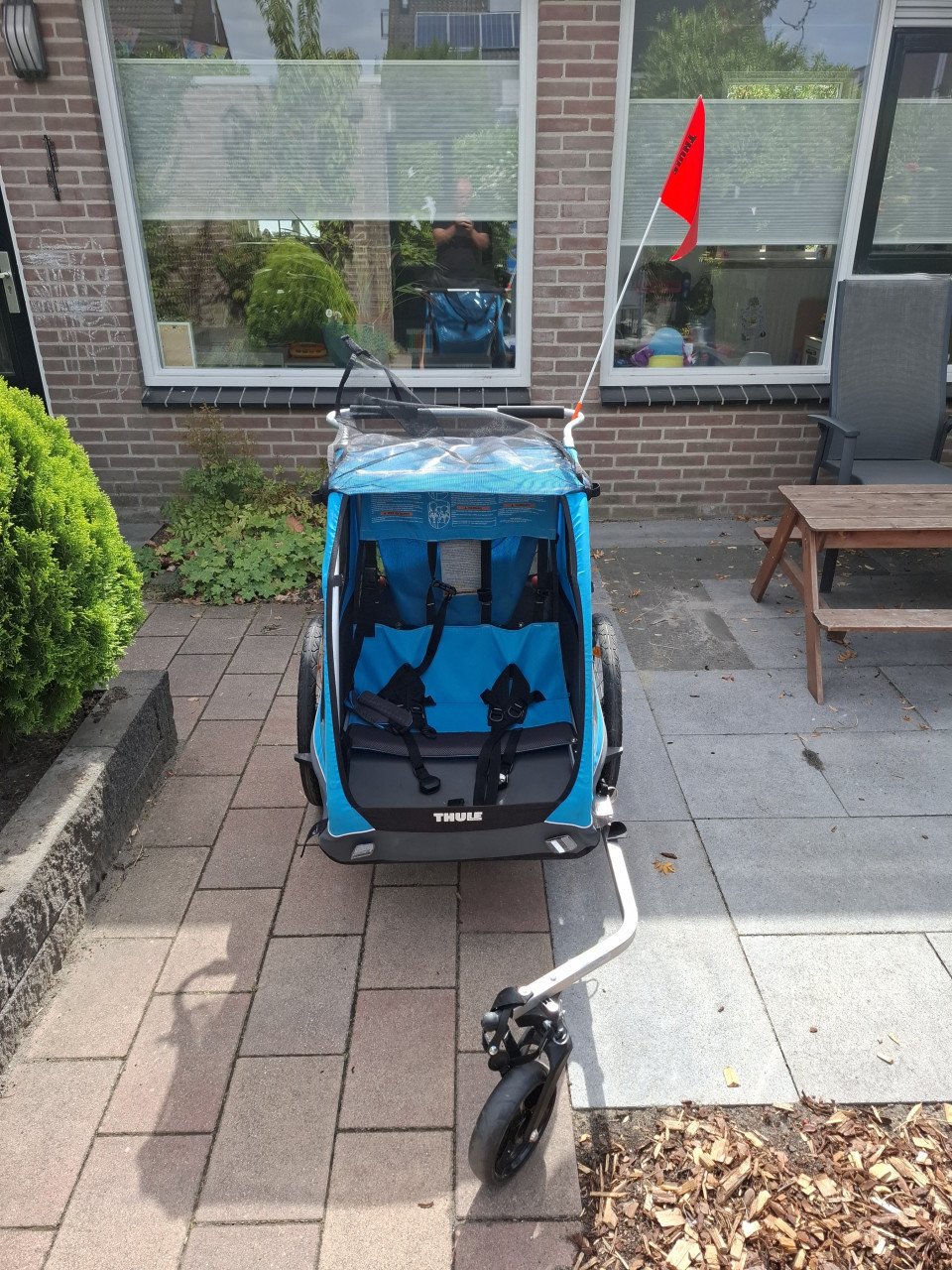 Fietskar thule blauw