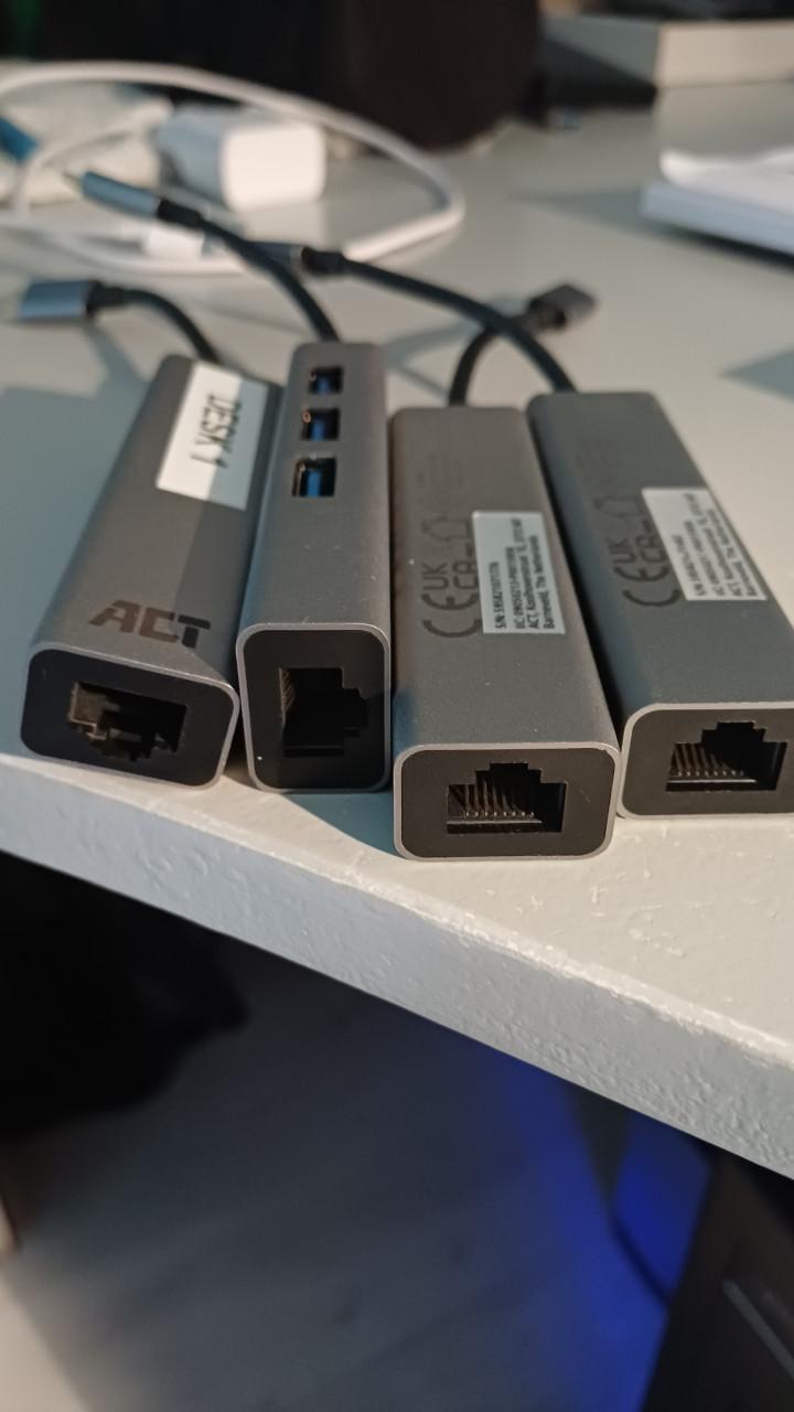 USB-C Hub 3 poorts en RJ45