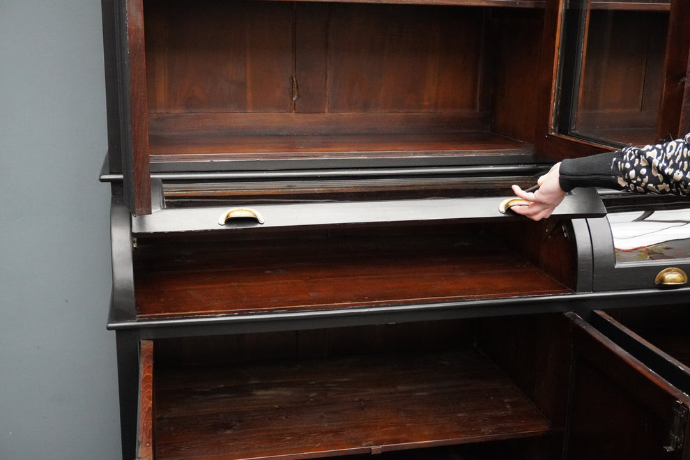 Grote zwarte grutter / vitrine kast - verhuizings uitverkoop!