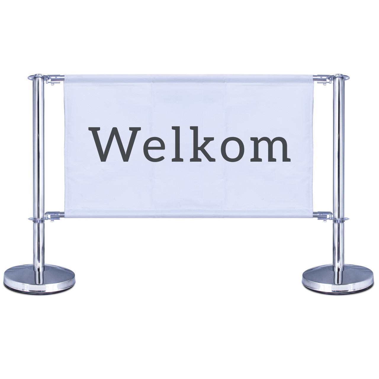 Terras afscheiding met banner