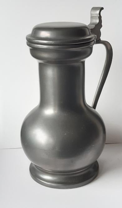 Tinnen kannen met deksel,  4 verschillende modellen