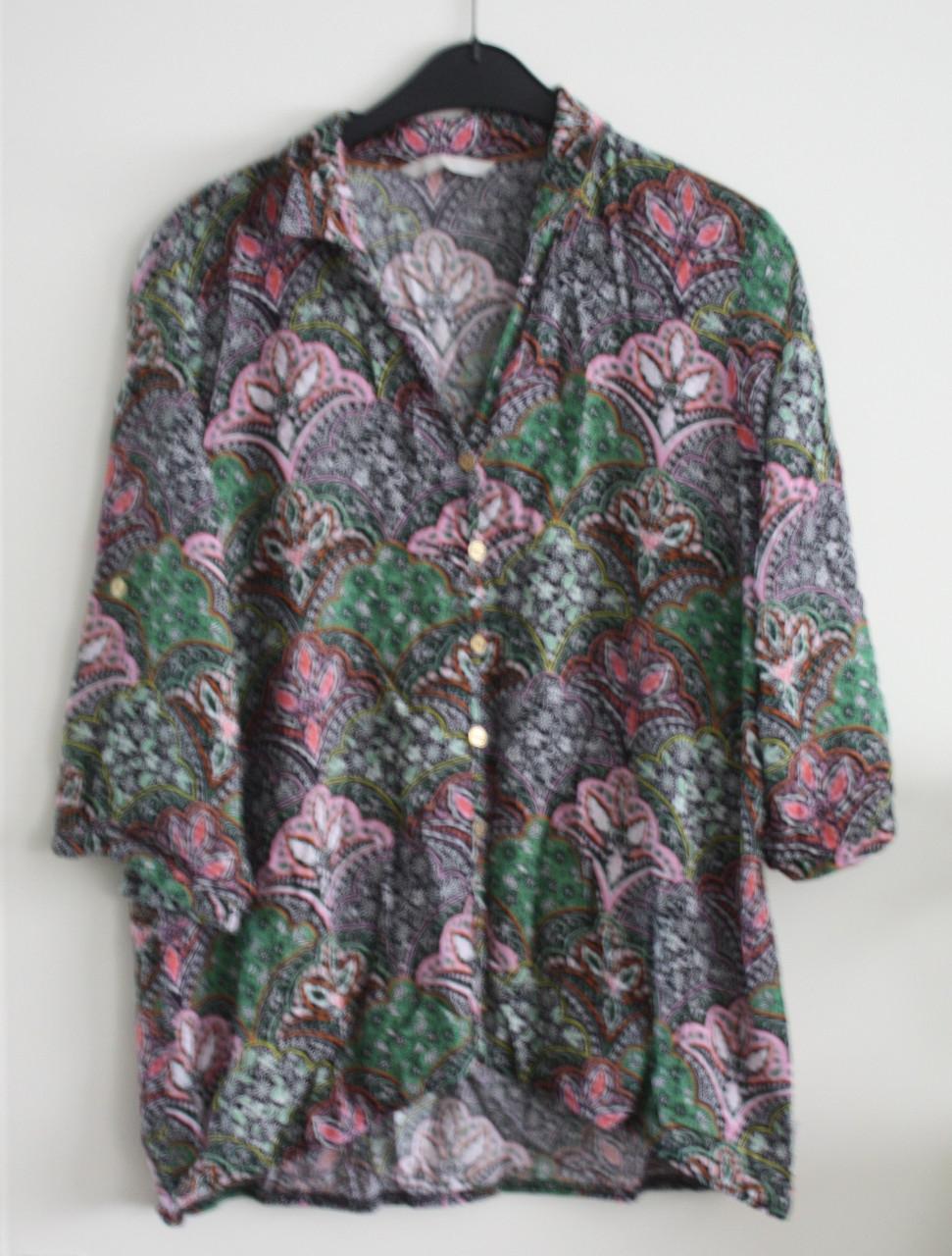Gekleurd blous shirt met print  maat 46