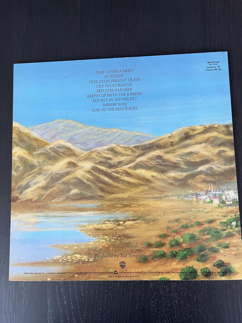 LP Little Feat, titel 'Time Loves A Hero'.