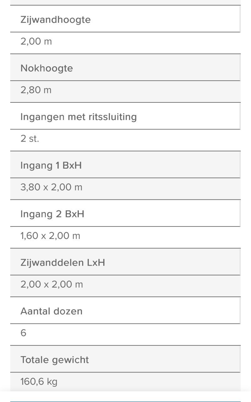 Te huur: Partytent 5x12 (PVC) + 3 biertafelsets