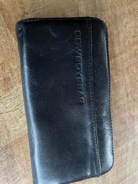 Leren cowboybag portemonnee