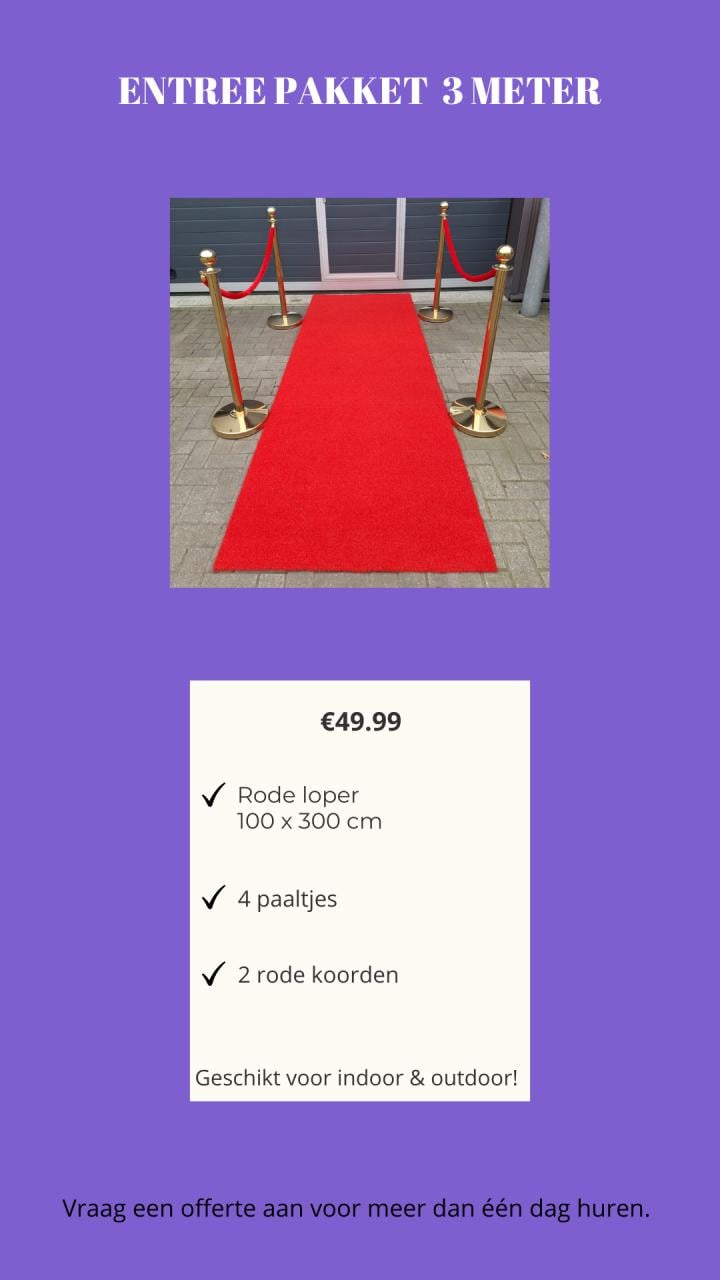 Rode loper huren/entreepakket