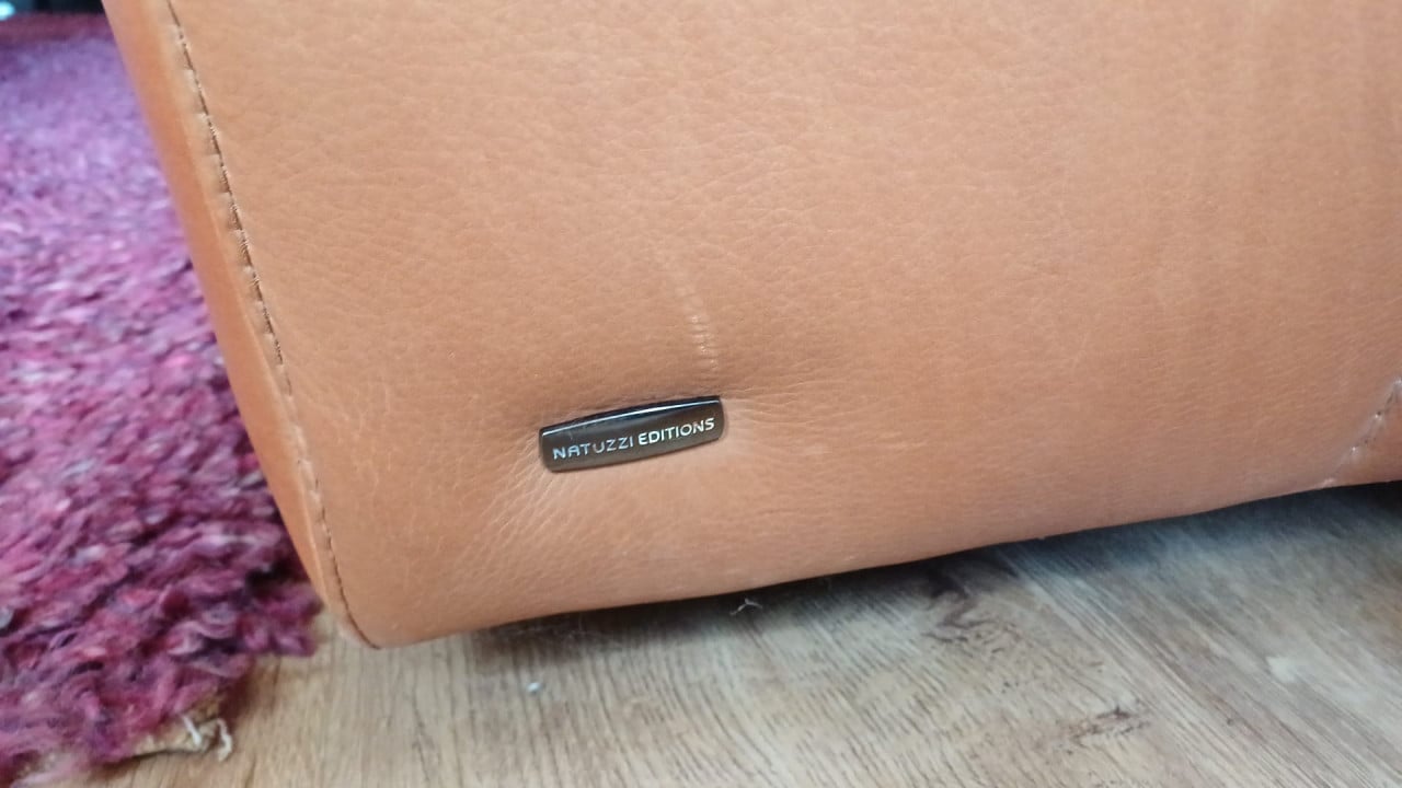 Natuzzi bank 3pers. leder