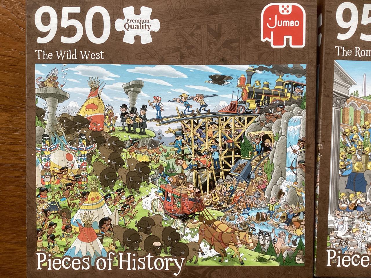 4 Jumbo legpuzzels: Pieces of History. 950 st.