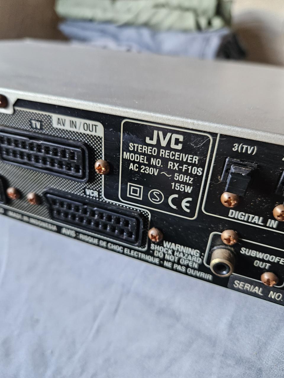 Mooie zilveren metalen vintage JVC RX-F10S Stereo Receiver