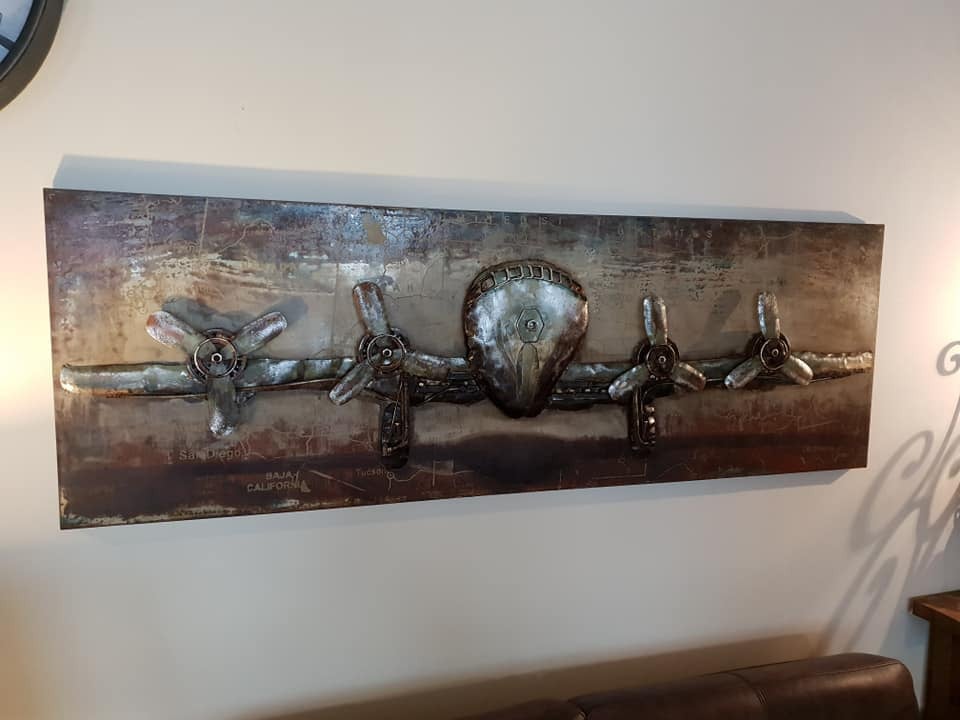 SCHITTERENDE DECORATIE 3D SCHILDERIJEN METAAL OLD WOOD STOER EN SOBER