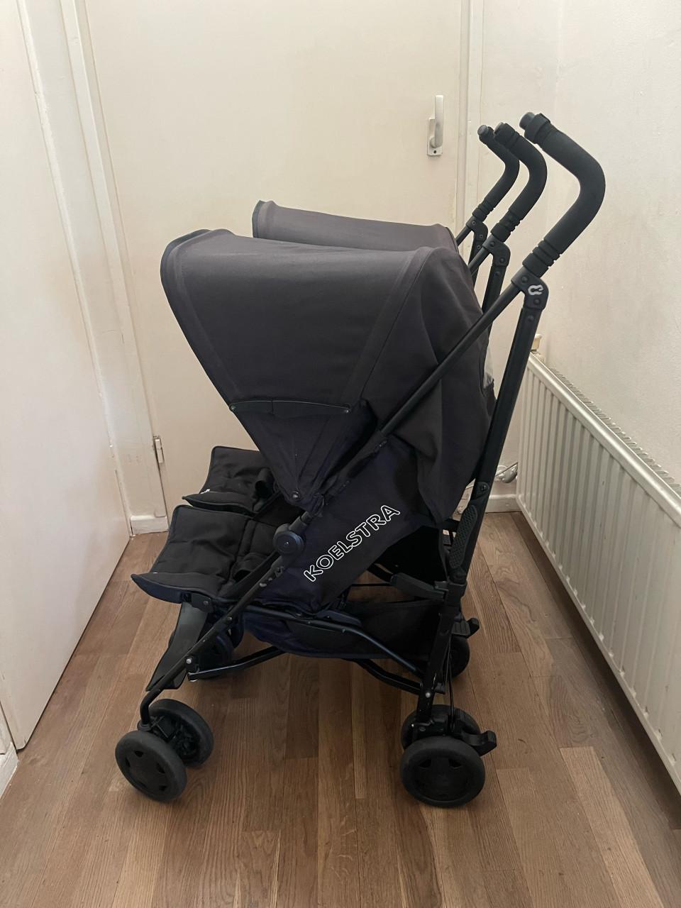 Tweeling / duo buggy Koelstra Twin met regenhoes