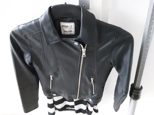 1x gedragen  leren jasje mt 146 152  gewoon nieuw