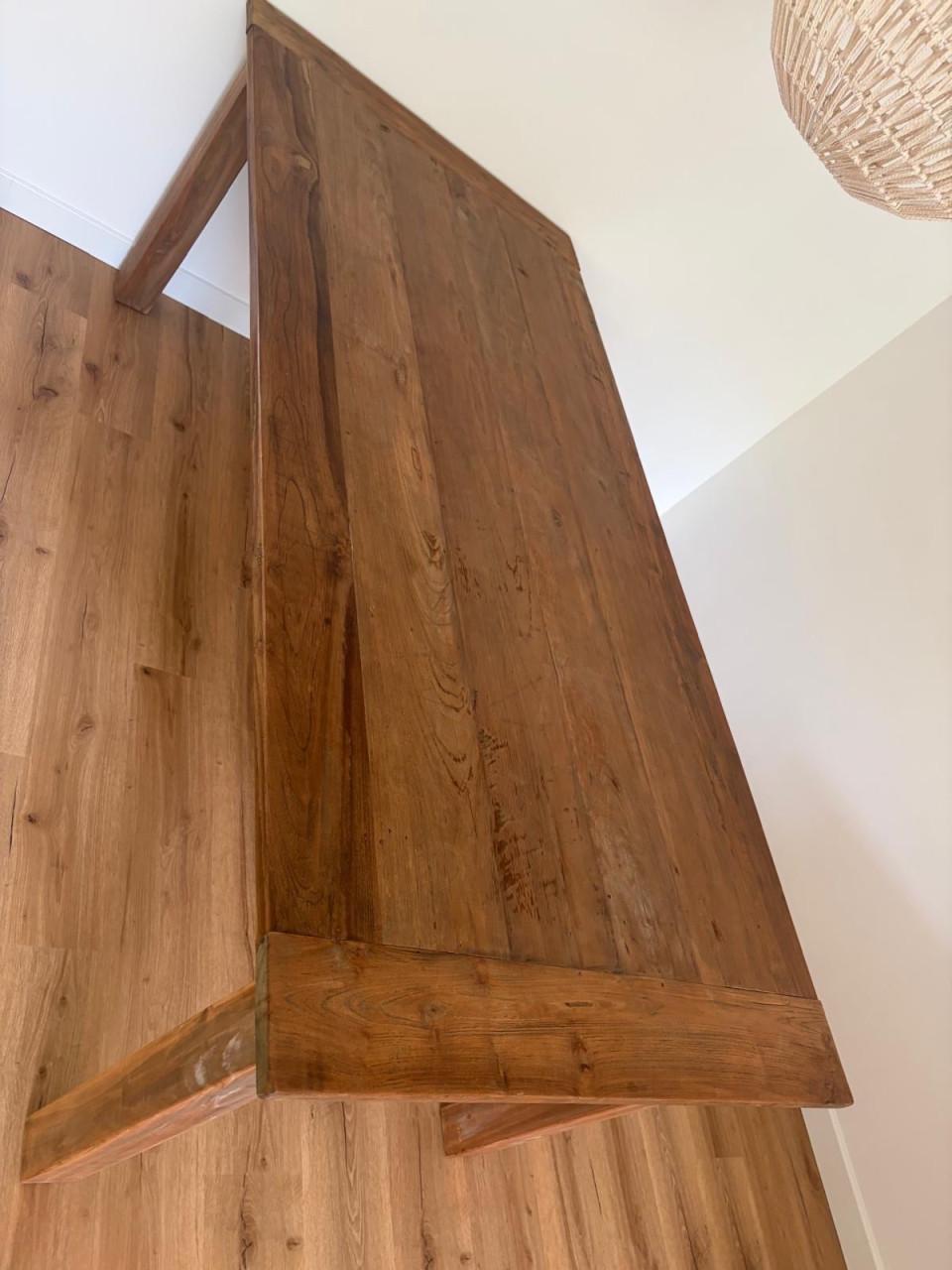 Mooie teakhouten eettafel