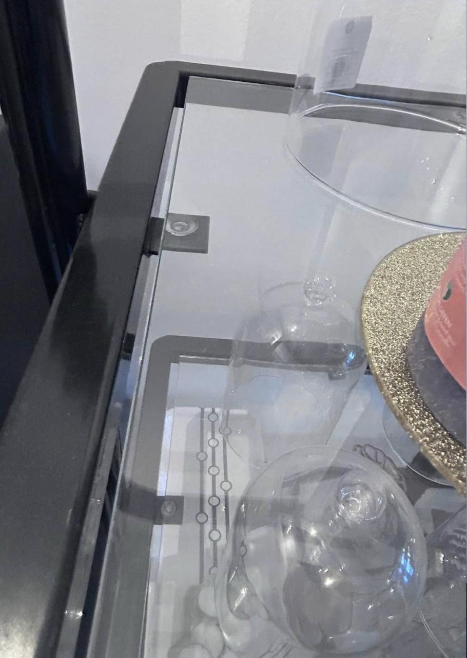 Display met glas - winkelrek