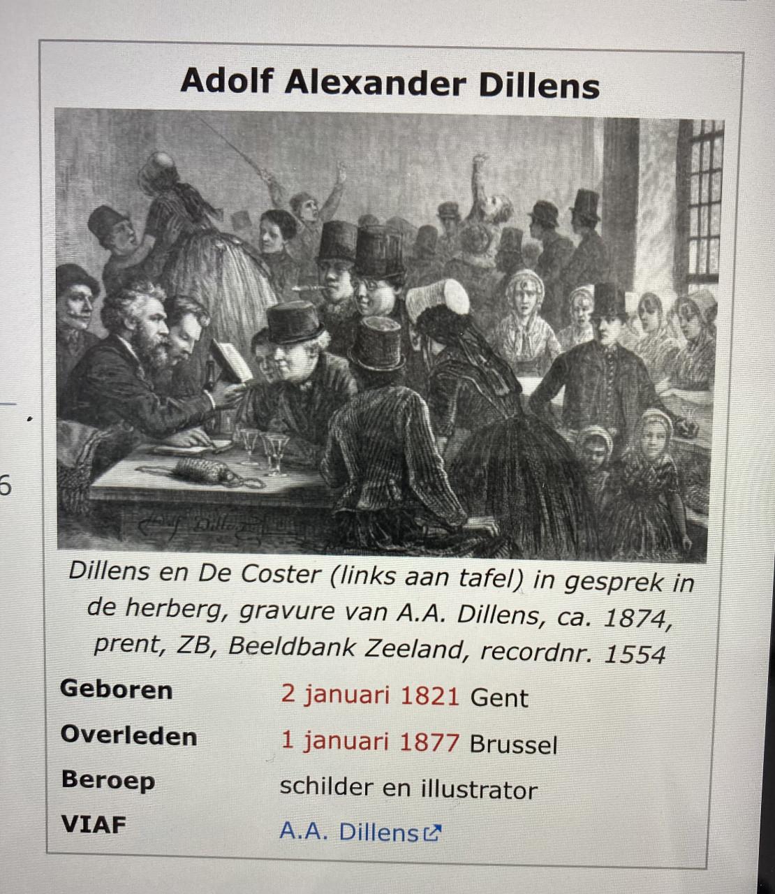 Adolf Dillens gravure café-scène ringrijders