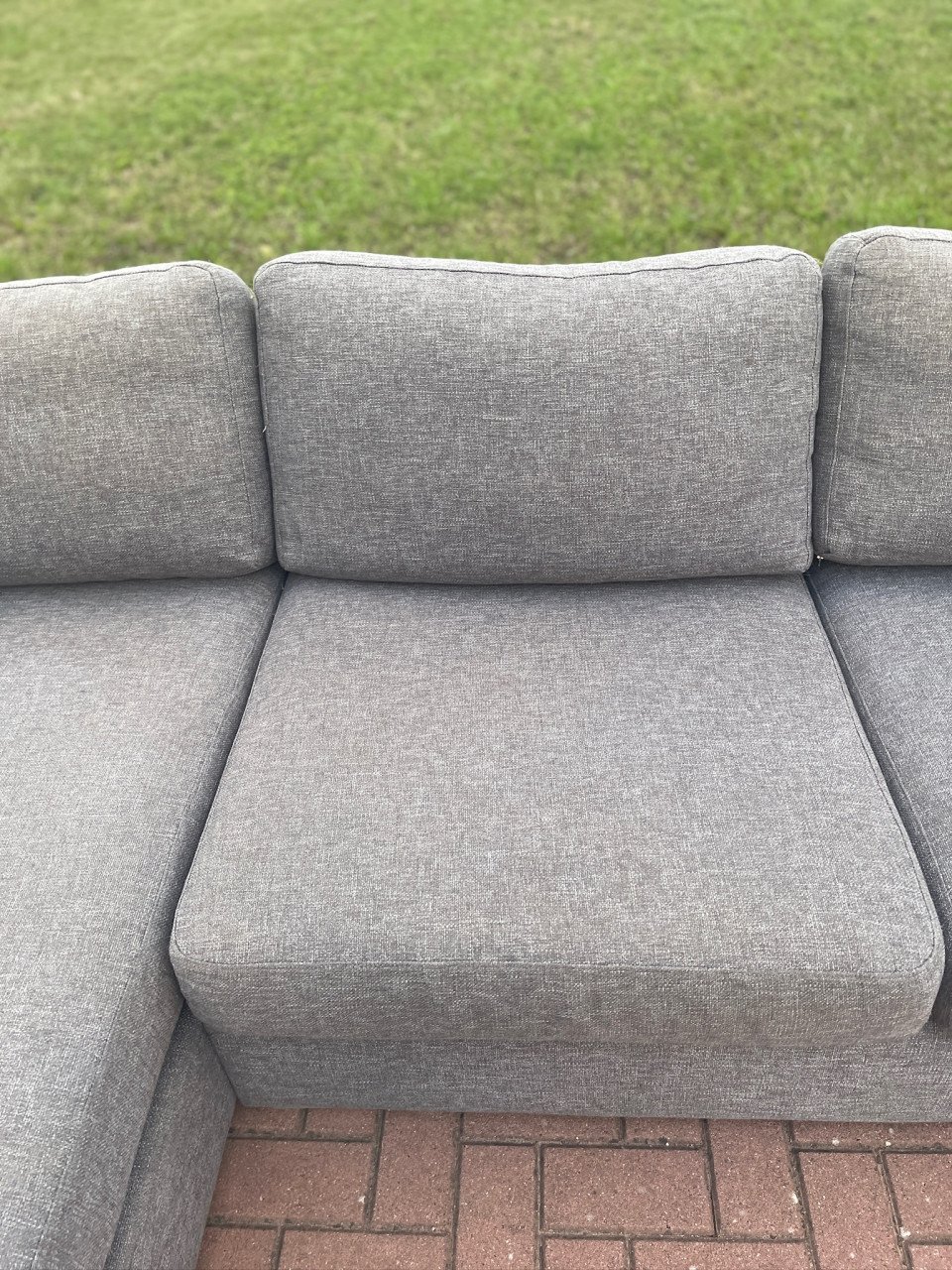 GRATIS LEVERING HEEL NL N-joy Grijs Stoffen Hoekbank