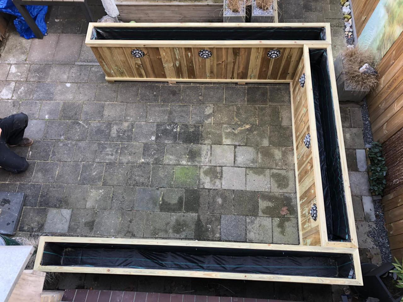 Zeeuwse knop bloembakken projecten ter inspiraties L225 x B35 x H85