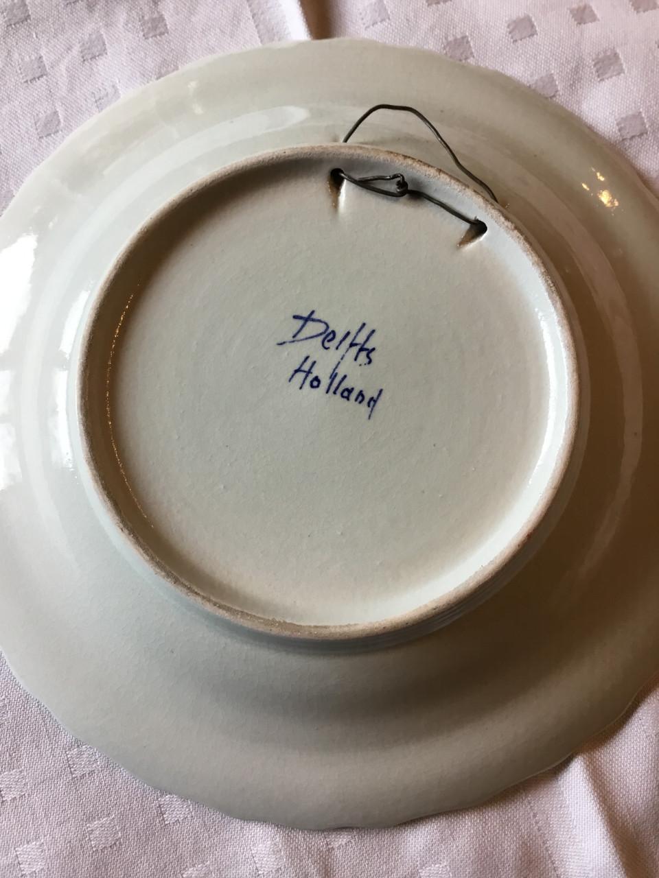 Delfts Holland Keramieken Schotel, diameter 17,5 cm