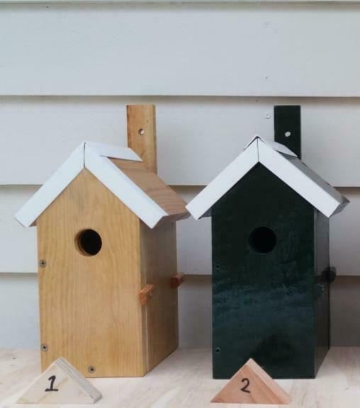 Prachtige nieuwe vogelhuisjes! Vogelhuis groen, hout, nieuw!