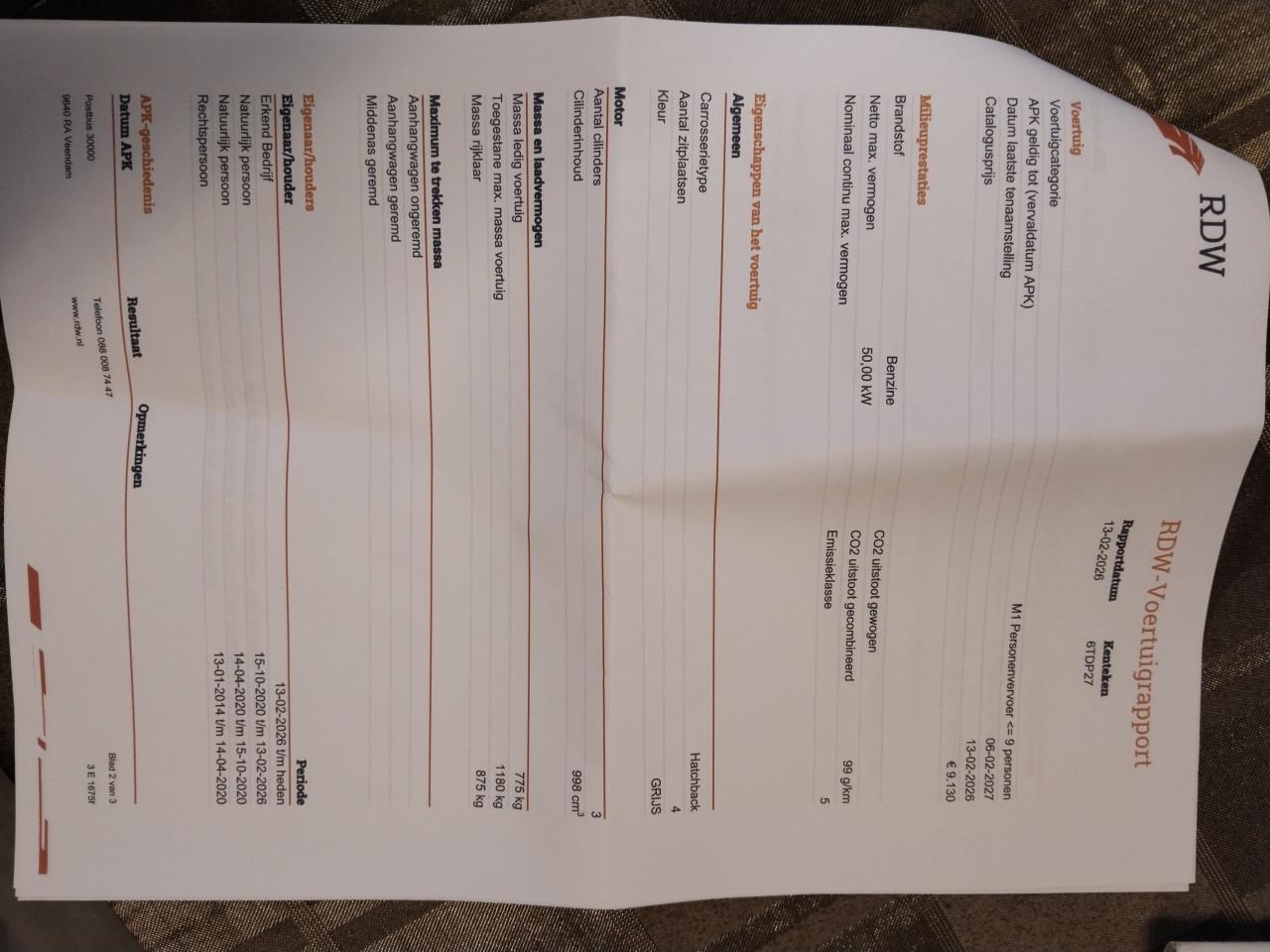 Peugeot 107 1.0. Jaar 2014