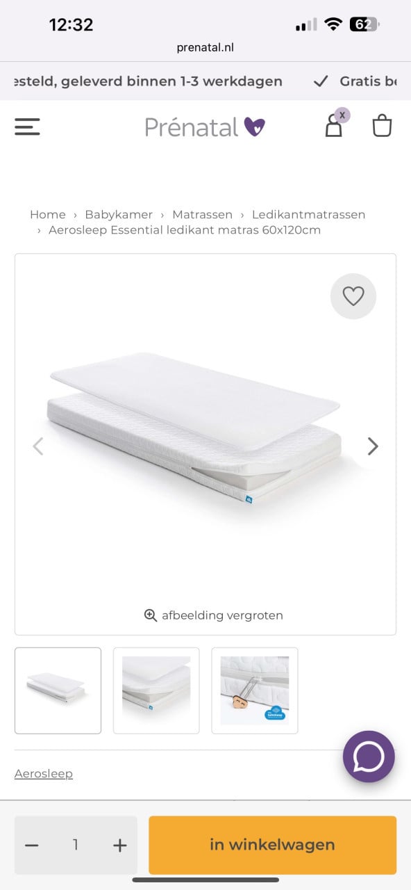 Ledikant met matras- zo goed als nieuw