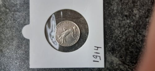 Zilveren franse centimes