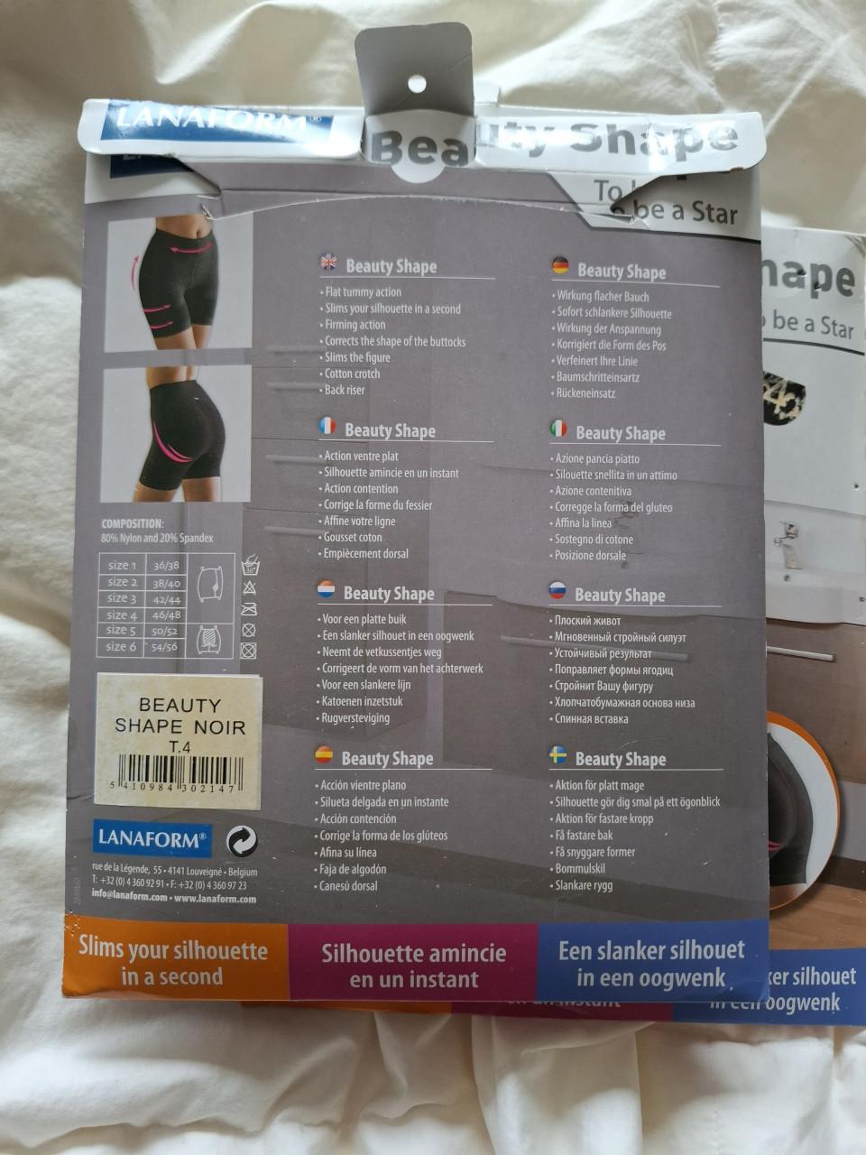 3X Lanaform beauty shape zwart maat T4 (46-48) Nieuw