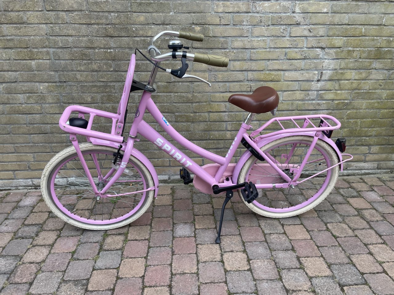 Meisjes fiets roze Spirit 22 inch