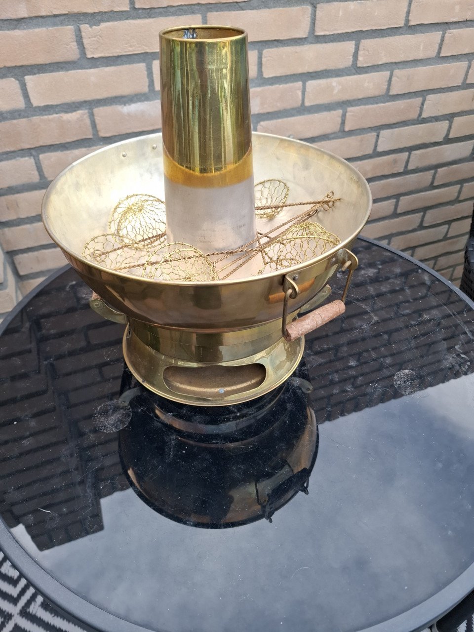 Chinesse hot pot/ fondue pan-koper