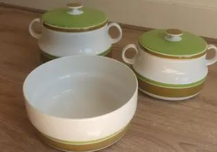 Arzberg/Schonwald koffie en theeservies ( porcelein ) Retrodekor 80016