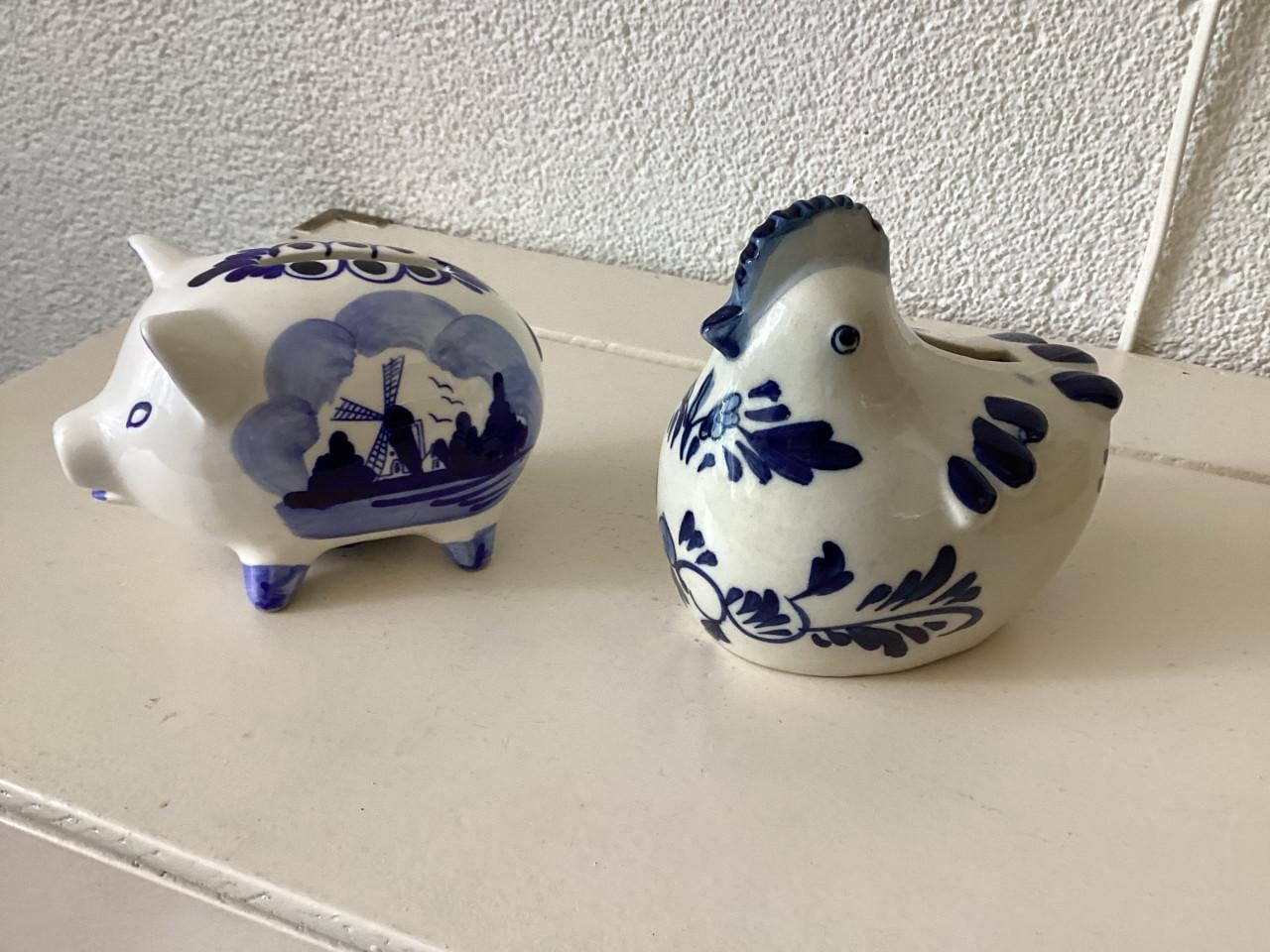 Delfsblauw 2 x Spaarpot.