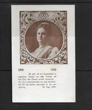 Ansichtkaart  A 404   Prinses 1898 tot 1938