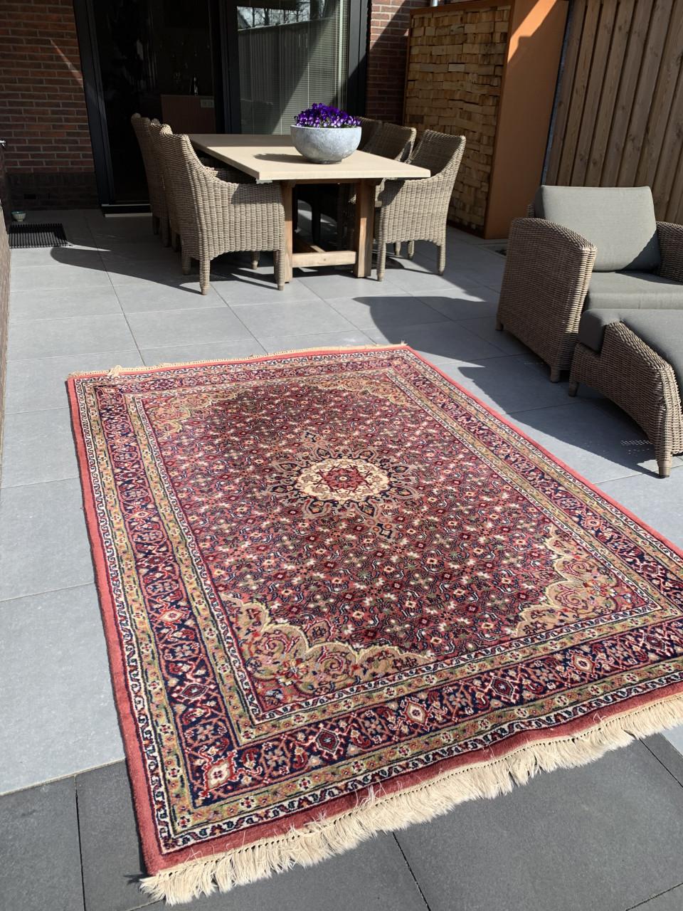 ✨Waanzinnig Mooi Kleurrijk Handgeknoopt Vintage Vloerkleed uit India✨