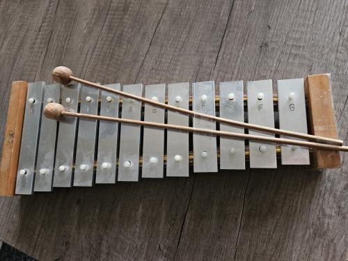 Vintage aluminium Xylofoon/ klokkenspel sonor, nette staat