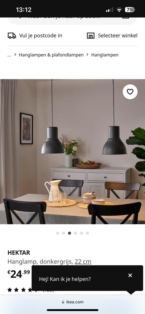 Ikea hanglamp Hektar (3 stuks)