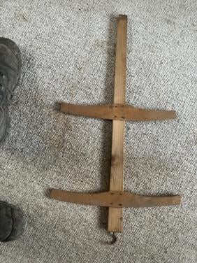 Kledinghangers van hout antiek, vintage