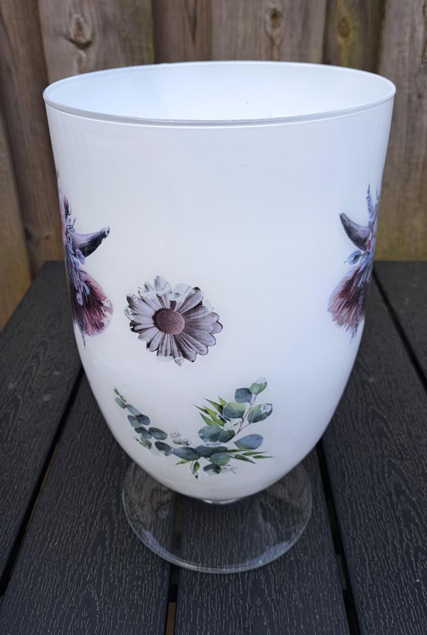 Decoupage vaas met Schotse hooglander