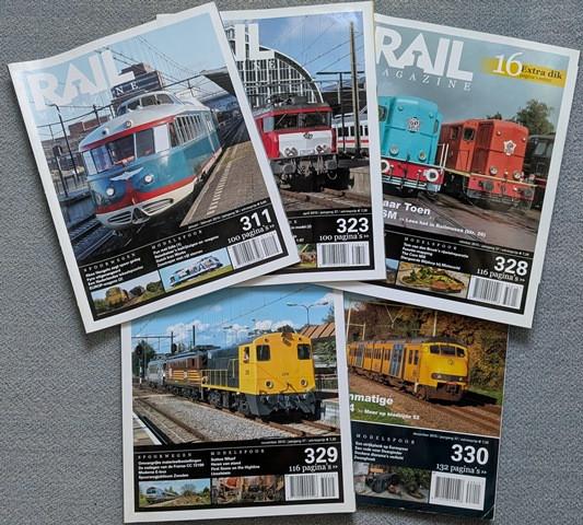 Railmagazine treinenbladen – Nummers 304, 311, 323, 328, 329 en 330