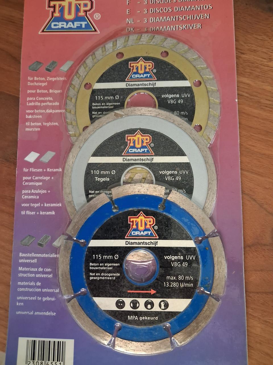 Drie diamantschijven ( NIEUW )