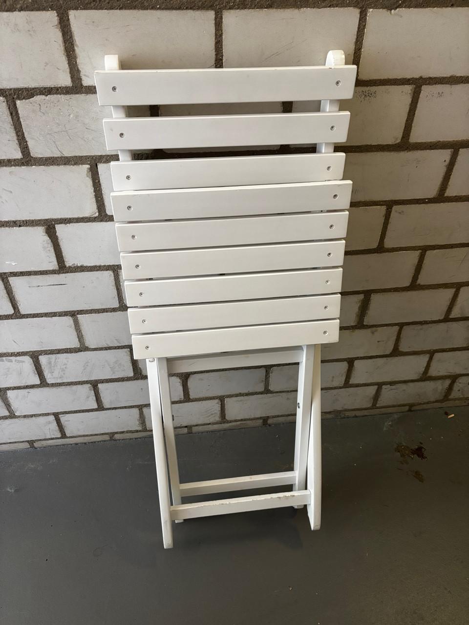 Klapstoel wit2x voor binnen of buiten