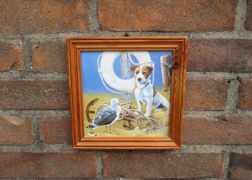 Prentje met hond en zeemeeuw