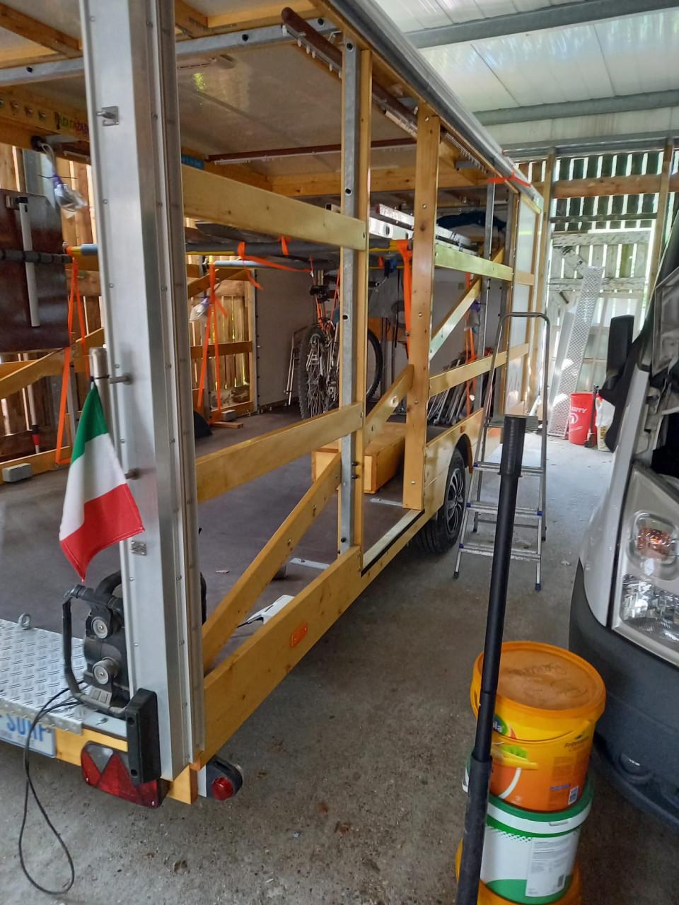 Custum unieke campeer trailer.