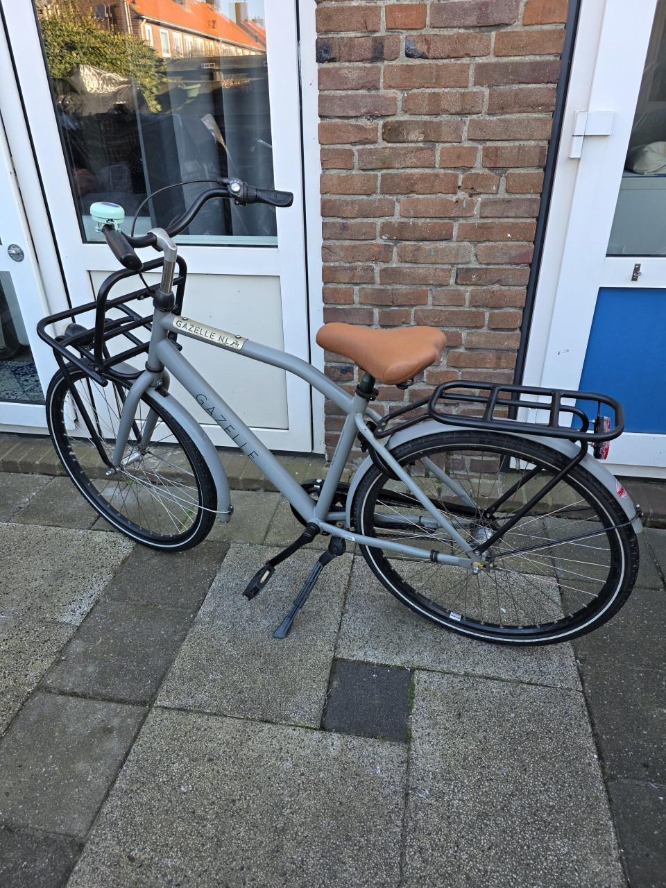 Jongens fiets GAZELLE 26 inch-met voordrager- trap rem achter