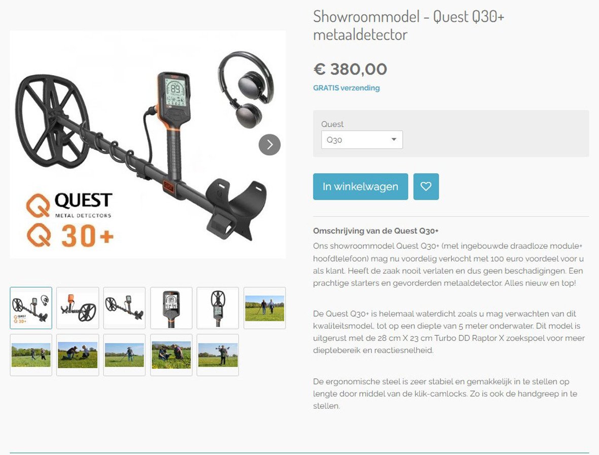 Showroom modellen en tweedehands A- kwaliteit metaaldetectors
