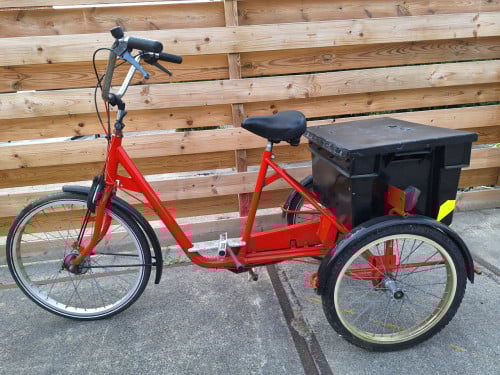 Driewieler fiets met opbergkist