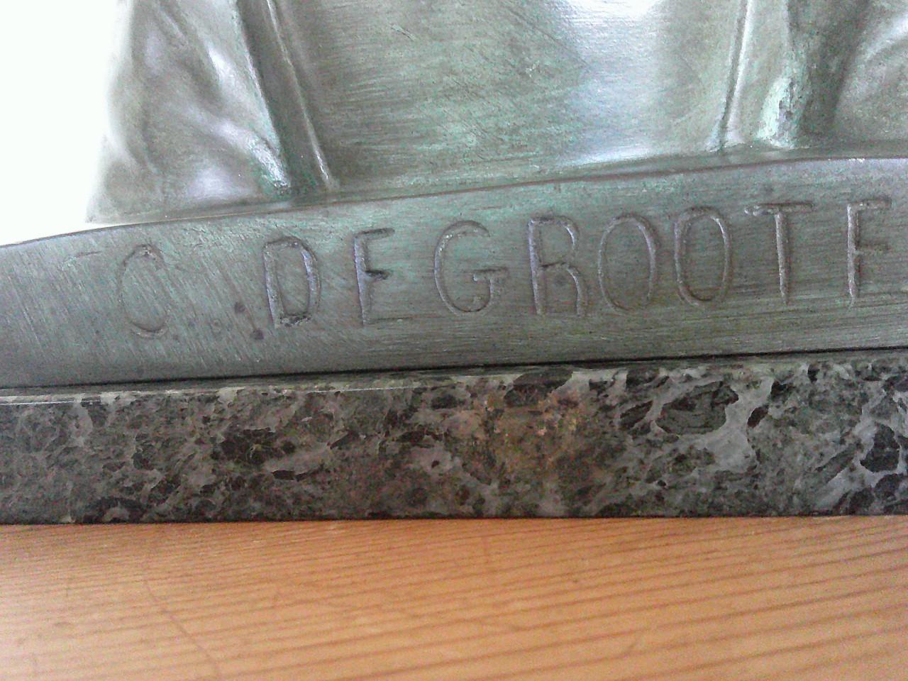 GEWELDIG MOOI GESIGNEERD BRONZEN ART DECO BEELDJE.