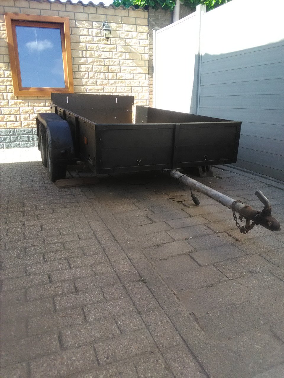 Dubbelas aanhanger ongeremd