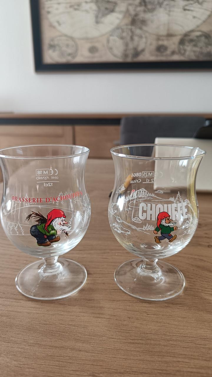 2 la Chouffe glazen 12cl