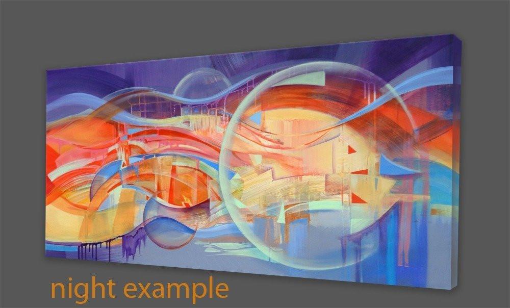 " Day & Night " prachtig Acrylschilderij van Galya Bukova (Bulgarije)